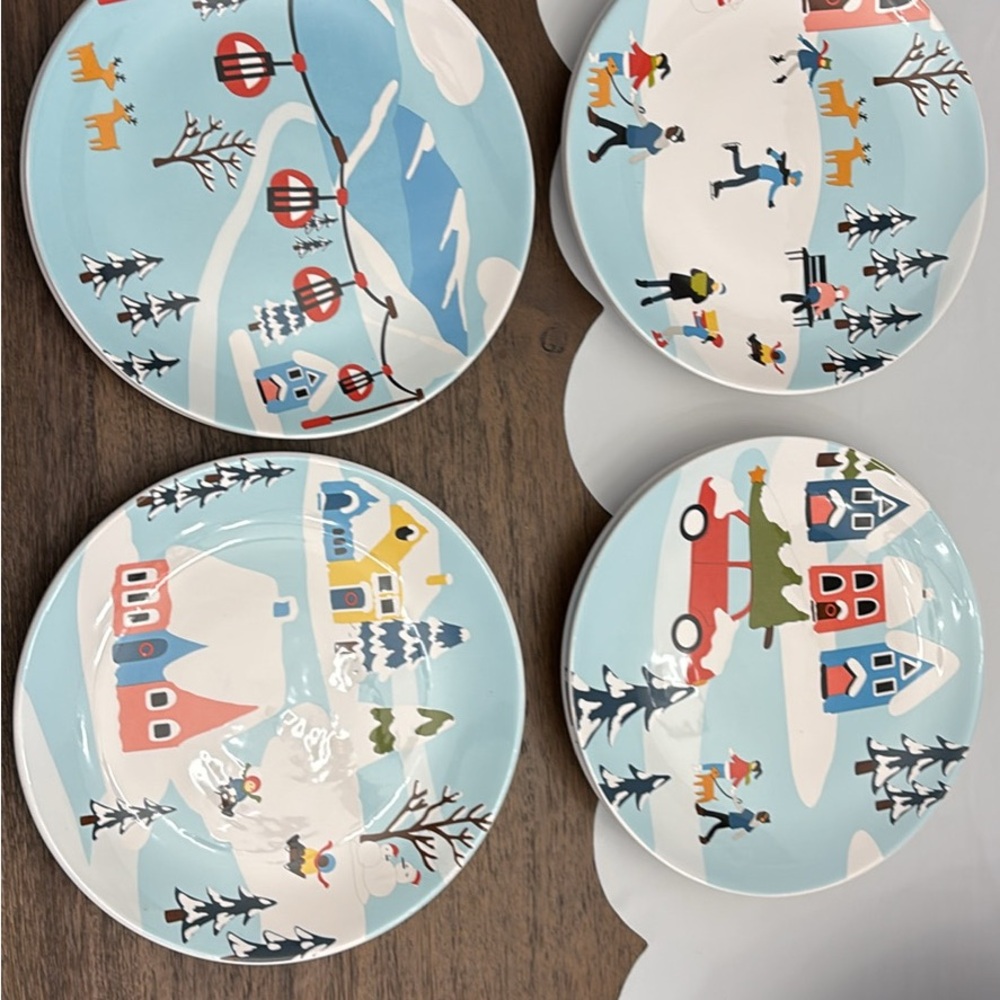 Winter Wonderland Ceramic Plate Set